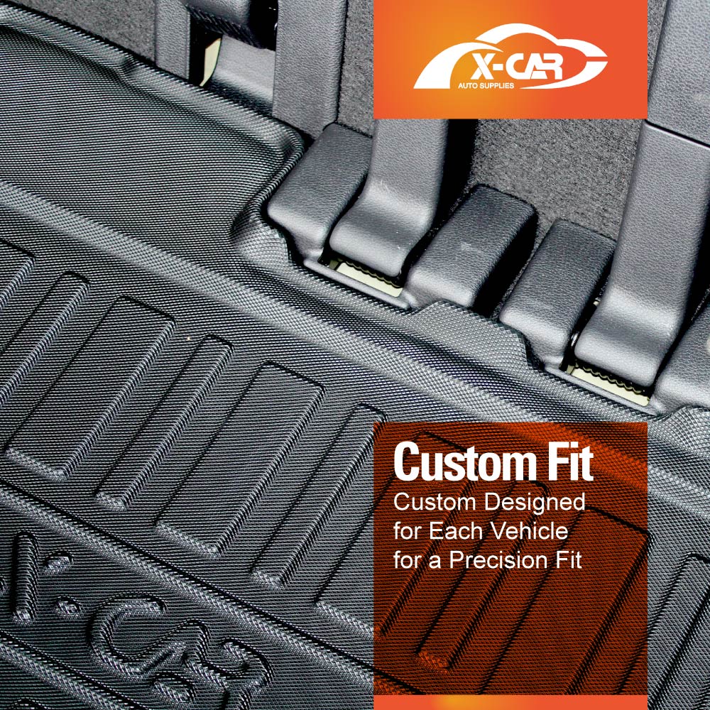 Boot Liner for Kia Carnival 2014-Onwards Heavy Duty Cargo Trunk Mat with Third Row Seats Upright