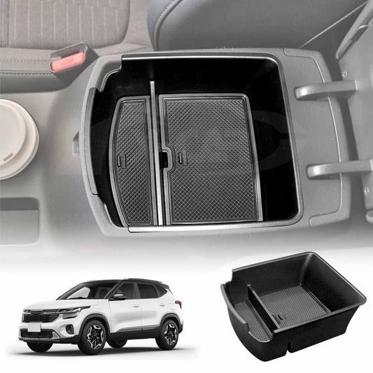 Centre Console Armrest Organizer Tray for Kia Seltos 2019-2025 Storage Box Accessories