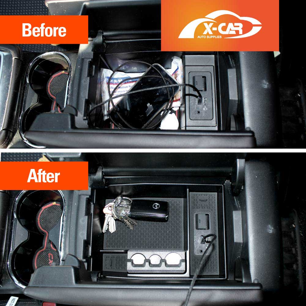 Centre Console Armrest Organizer Tray for Mazda CX-9 CX9 2016-2024 Storage Box Accessories