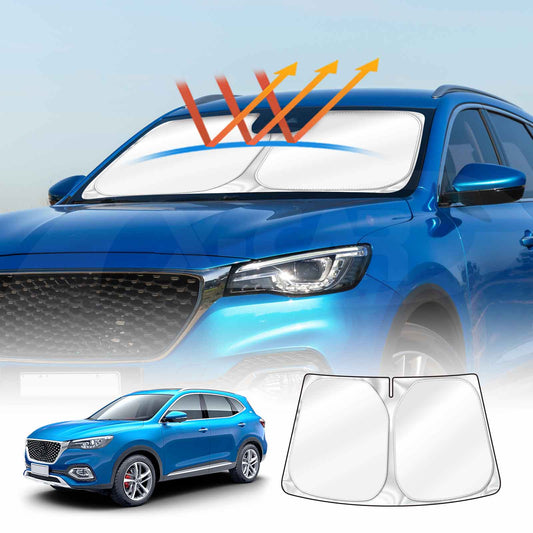 Windshield Sun Shade for MG HS 2019-2024 Blocks UV Rays Foldable Custom Wind Screen Sun Visor Protector