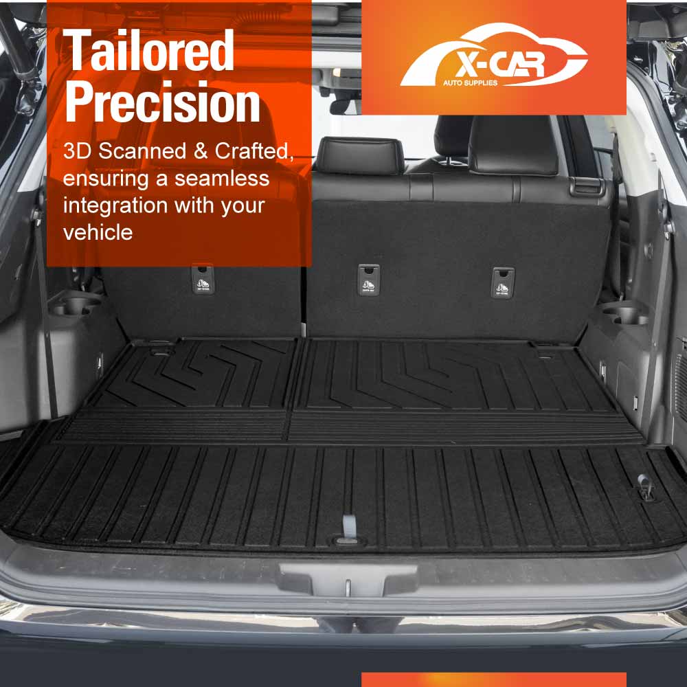 3D Floor Mats Boot Liner for Toyota Kluger 2021-2025 All Weather Heavy Duty Cargo Car Trunk Luggage Tray