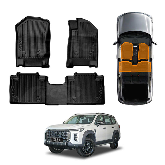 Front Rear Floor Mats for LDV D90 2025-Onwards Heavy Duty All Weather Car Mats Carpet Liner Set