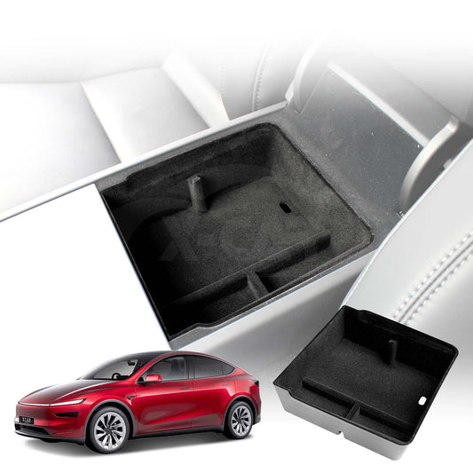 Centre Console Mid Organizer Tray for Tesla Model Y Juniper 2025-Onwards with Flocking liner