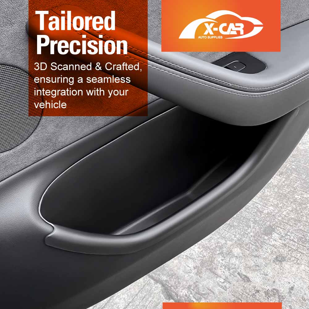 Door Side Storage Box for Tesla Model Y Juniper 2025-Onwards Full Cover Organizer Tray Front & Rear Door Pockets Accessories Set of 4