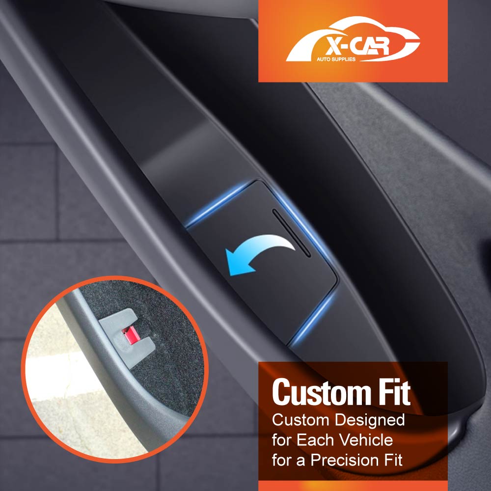 Door Side Storage Box for Tesla Model Y Juniper 2025-Onwards Full Cover Organizer Tray Front & Rear Door Pockets Accessories Set of 4