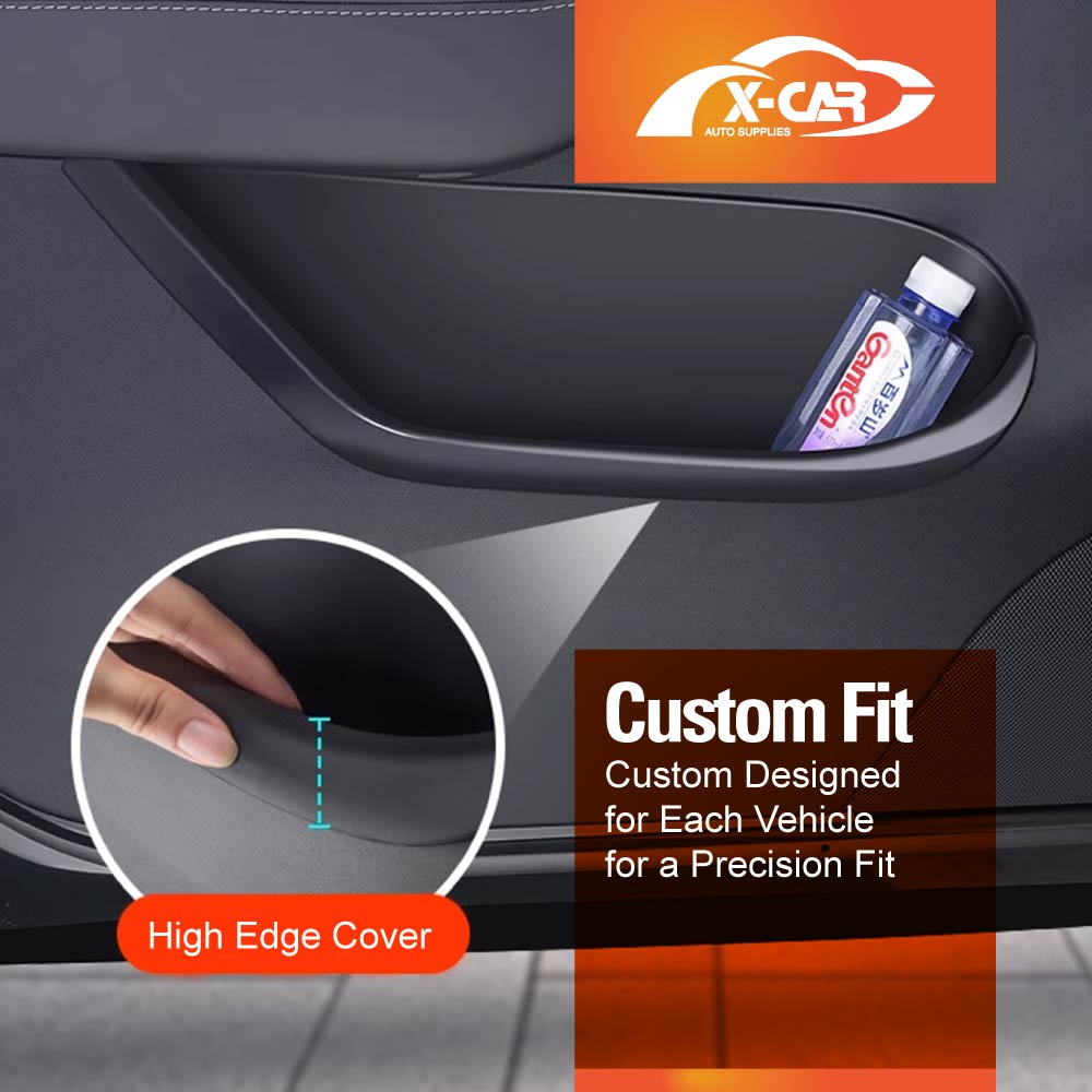 Door Side Storage Box for Tesla Model Y Juniper 2025-Onwards Full Cover Organizer Tray Front & Rear Door Pockets Accessories Set of 4