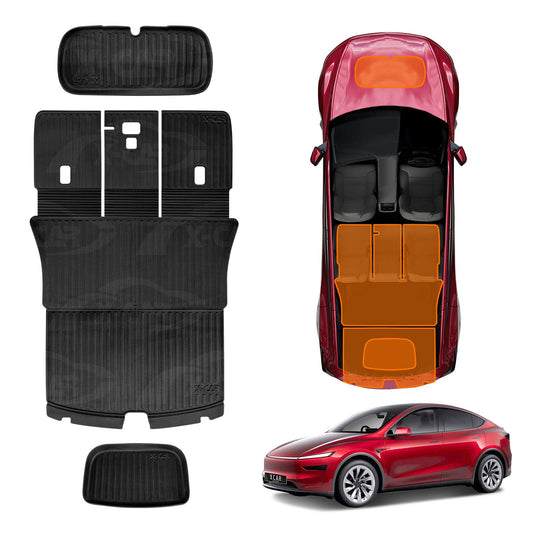 2-In-1 Boot Liners for Tesla Model Y Juniper 2025-Onwards All Weather Front Toolbox Cargo Car Trunk Interior Cover
