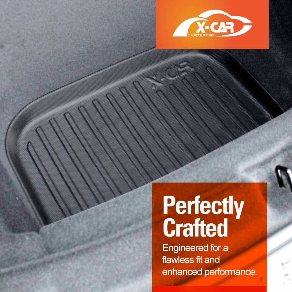 2-In-1 Boot Liners Front Mats Set for Tesla Model Y Juniper 2025-Onwards All Weather Front Toolbox Cargo Car Trunk Interior Cover