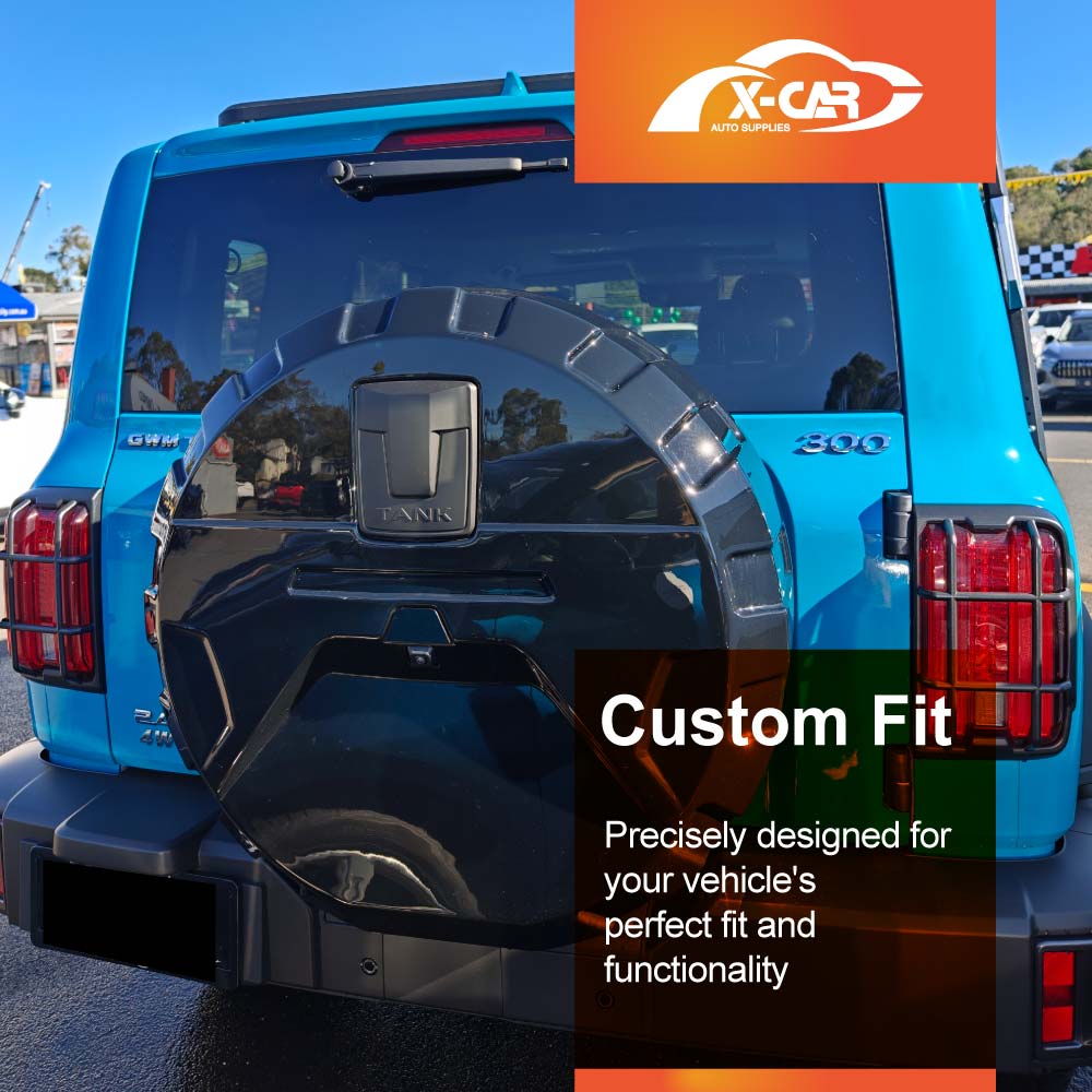 Glossy Black Spare Wheel Cover for GWM Tank 300 2023-2025 Tire Protective Case Exterior Modification Accessories