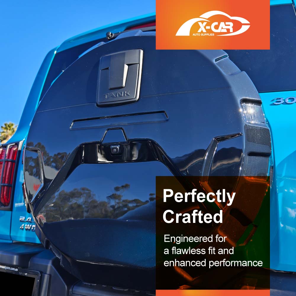 Glossy Black Spare Wheel Cover for GWM Tank 300 2023-2025 Tire Protective Case Exterior Modification Accessories