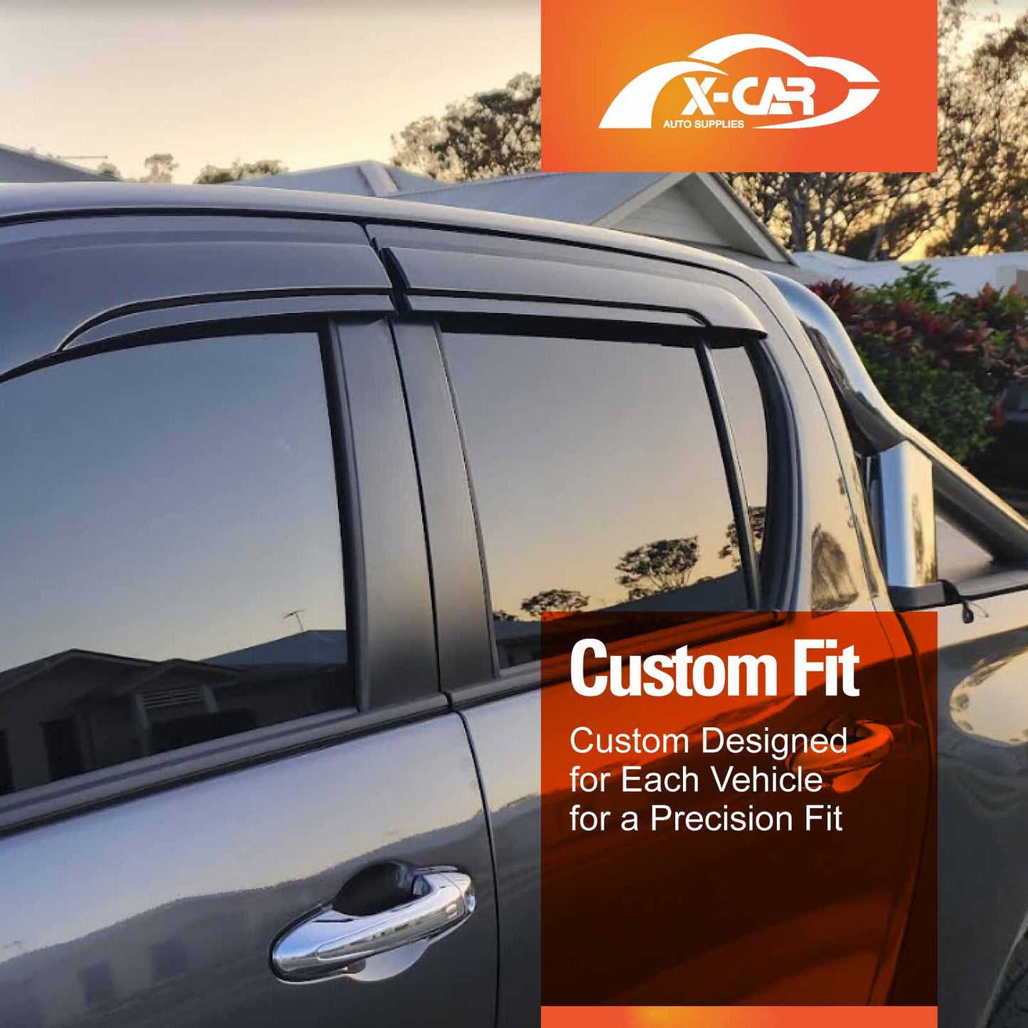 Weathershields for Toyota Hilux SR5 Double Cab 2025-Onwards Car Weather Shields Wind Deflectors Window Sun Visor 4-Piece Set