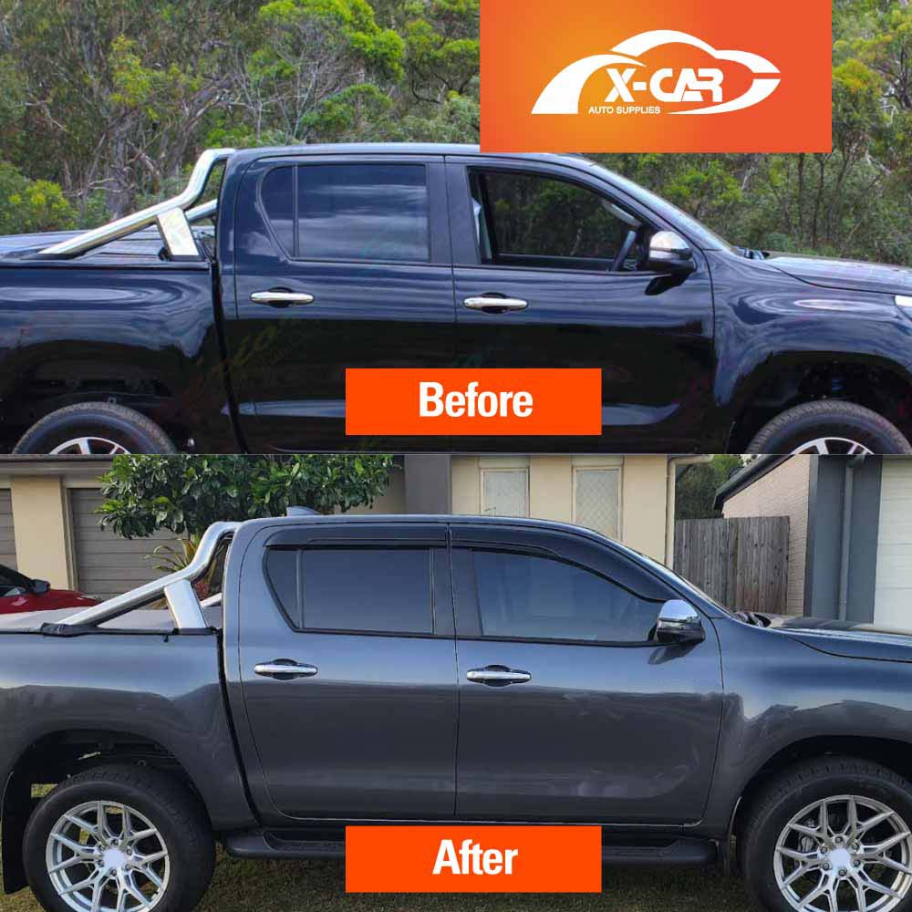 Weathershields for Toyota Hilux SR5 Double Cab 2025-Onwards Car Weather Shields Wind Deflectors Window Sun Visor 4-Piece Set
