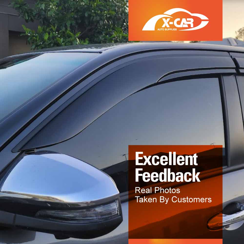 Weathershields for Toyota Hilux SR5 Double Cab 2025-Onwards Car Weather Shields Wind Deflectors Window Sun Visor 4-Piece Set
