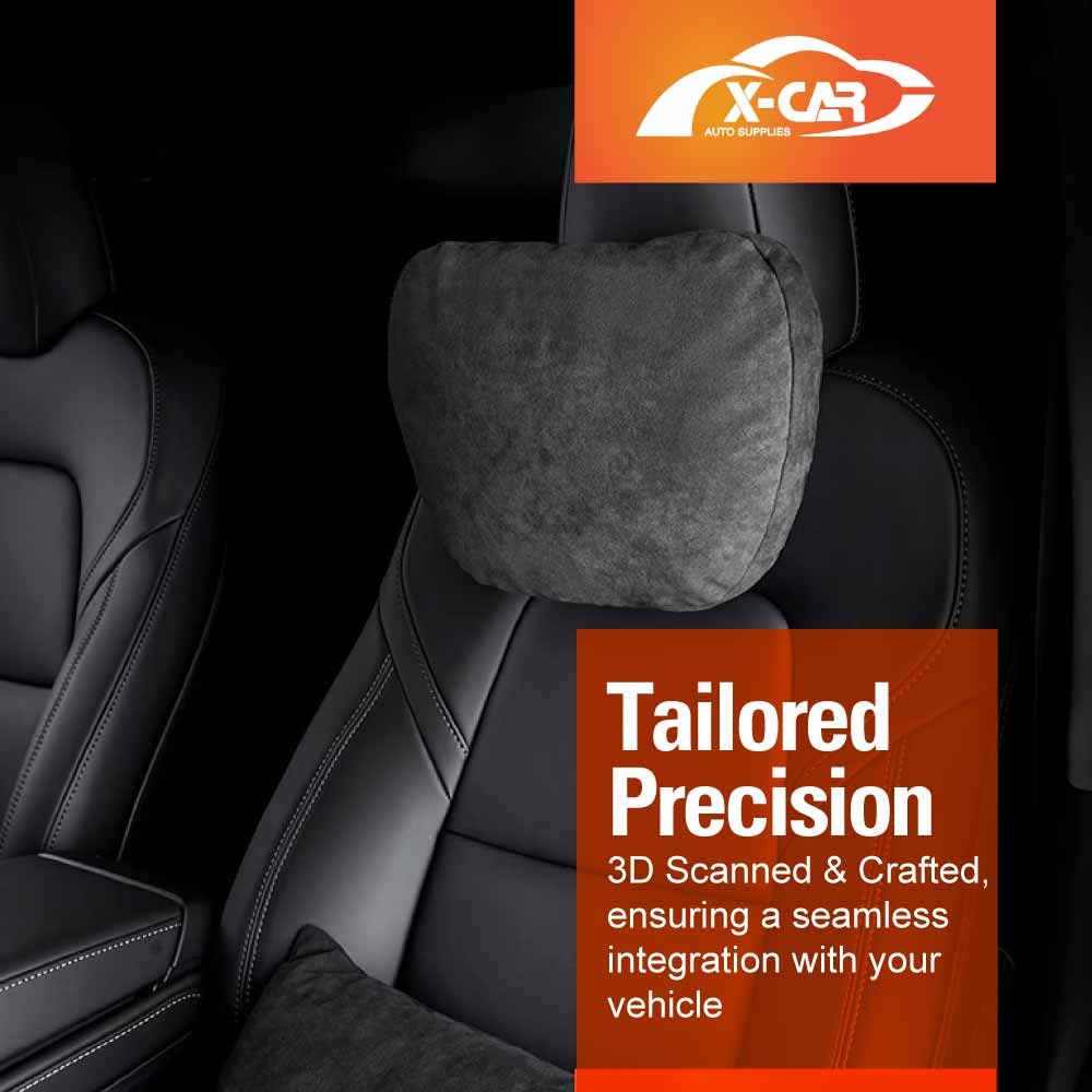 Black Support Pillow Set for Tesla Model Y L 6-Seat 2026-Onwards Car Seat Neck Waist Lumbar Rest Headrest Cushion Accessories