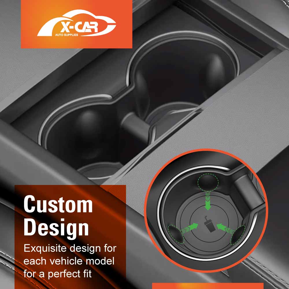 Cup Holder Insert for Tesla Model Y L 6-Seat 2026-Onwards Centre Console Rubber Interior Accessories