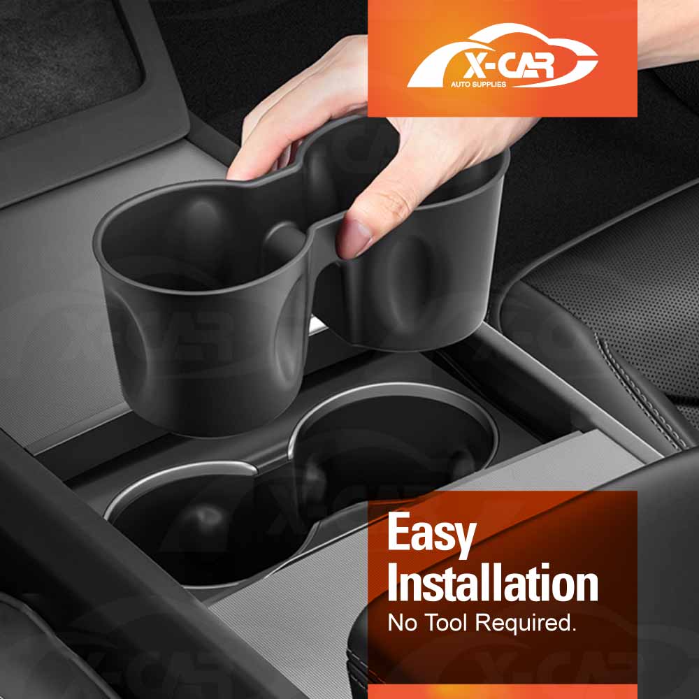 Cup Holder Insert for Tesla Model Y L 6-Seat 2026-Onwards Centre Console Rubber Interior Accessories