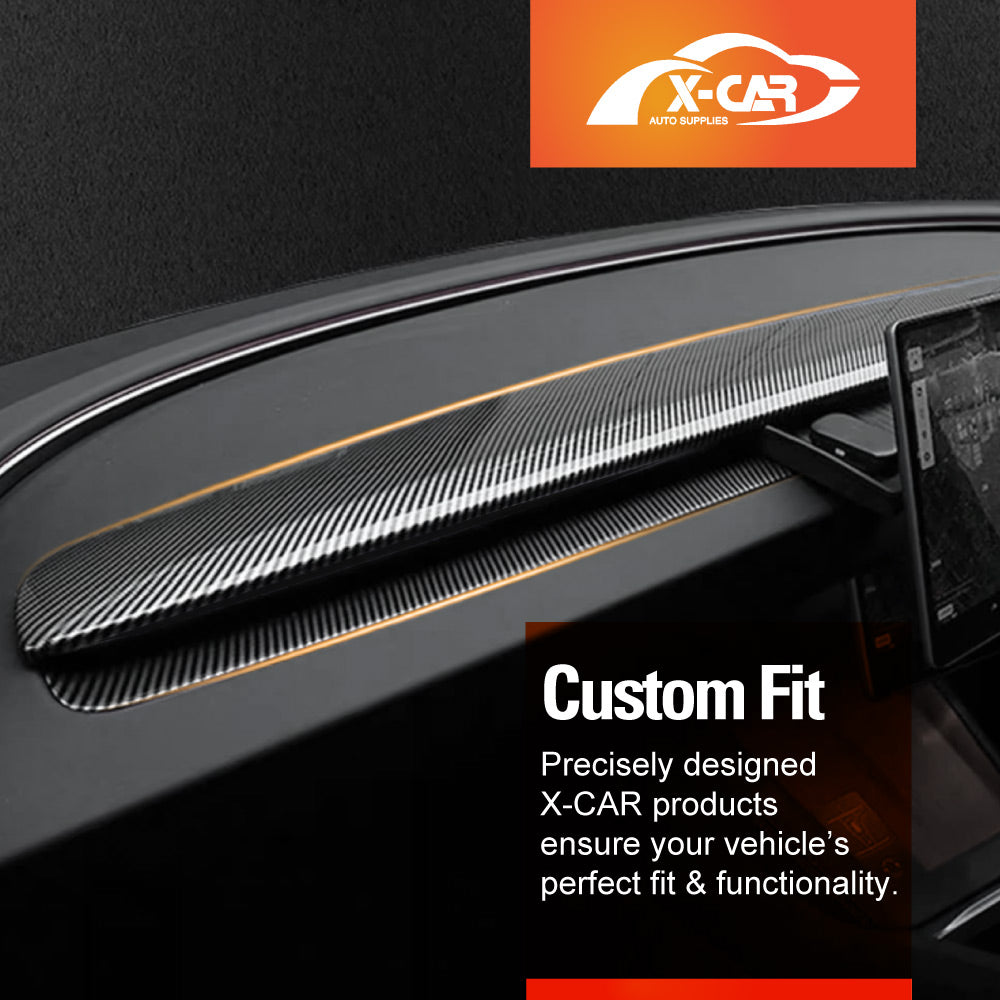 Dashboard Cover Trim Set for Tesla Model Y L 6-Seat 2026-Onwards Carbon Fiber Style Dash Wrap Cap Panel Interior Accessories