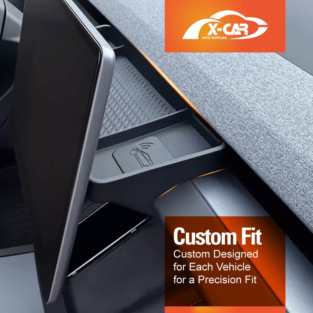 Center Screen Console Dash Tray for Tesla Model Y L 6-Seat 2026-Onwards Organizer Hidden Storage Car Tissue Sunglasses Holder