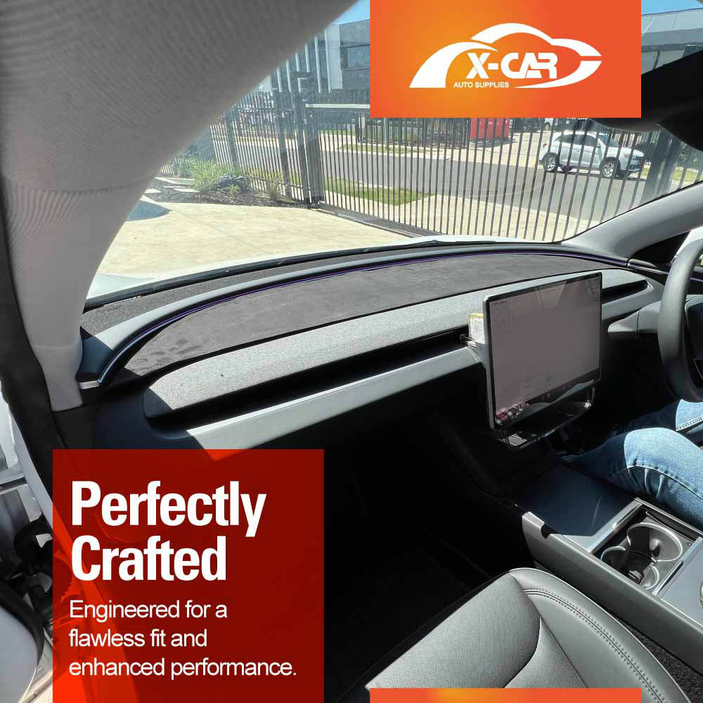Dash Mat for Tesla Model Y L 6-Seat 2026-Onwards Non-Slip Microfiber Pad Cover Interior Accessories
