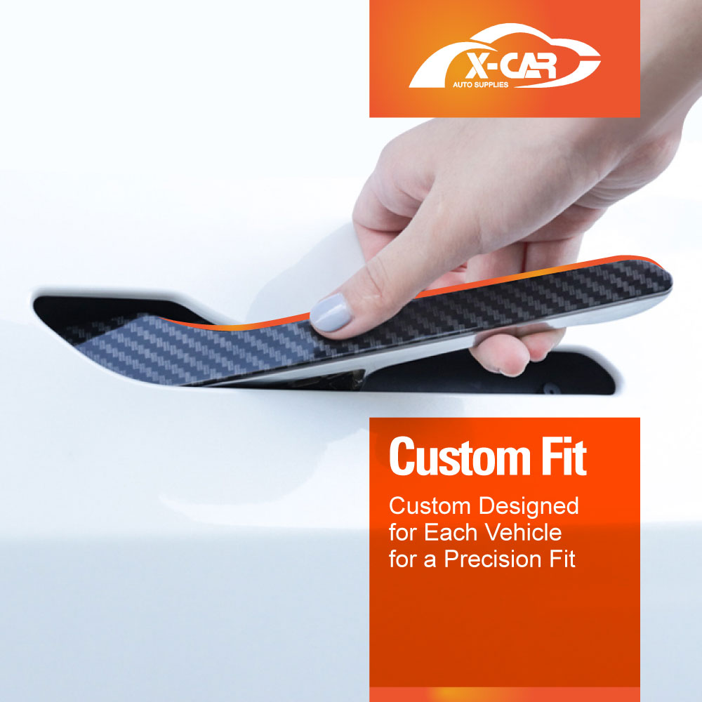 Modified Trims for Tesla Model Y L 6-Seat 2026-Onwards Decoration Door Handle Protection Kit Matt Carbon Fibre Style Cover Wrap