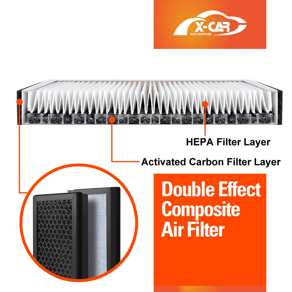 Cabin Air Filter HEPA  Activated Carbon Charcoal For Tesla Model Y L 6-Seat 2026-Onwards Air Intake Filter Accessories Replacement 2 Pack