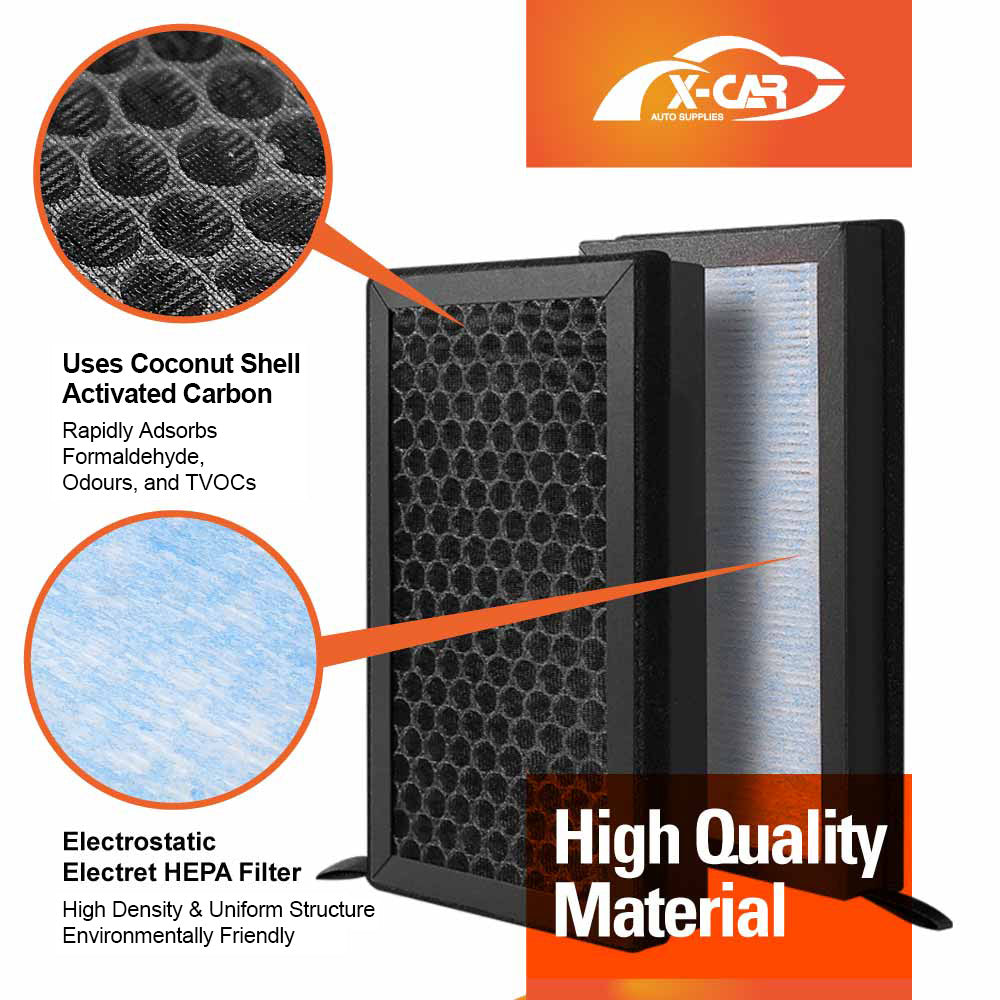 Cabin Air Filter HEPA  Activated Carbon Charcoal For Tesla Model Y L 6-Seat 2026-Onwards Air Intake Filter Accessories Replacement 2 Pack