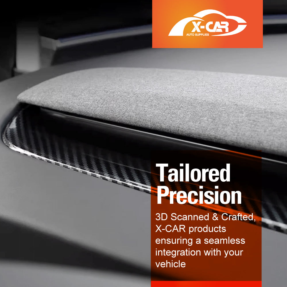 Dashboard Cover Trim Set for Tesla Model Y L 6-Seat 2026-Onwards Carbon Fiber Style Dash Wrap Cap Panel Interior Accessories