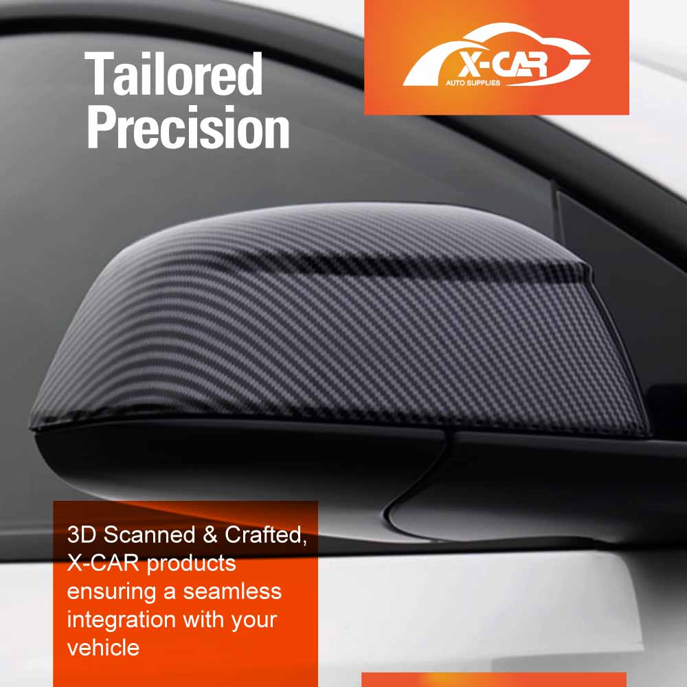 Rear View Mirror Trim Cover for Tesla Model Y L 6-Seat 2026-Onwards Exterior Accessories Side Mirror Cap Carbon Fiber Style
