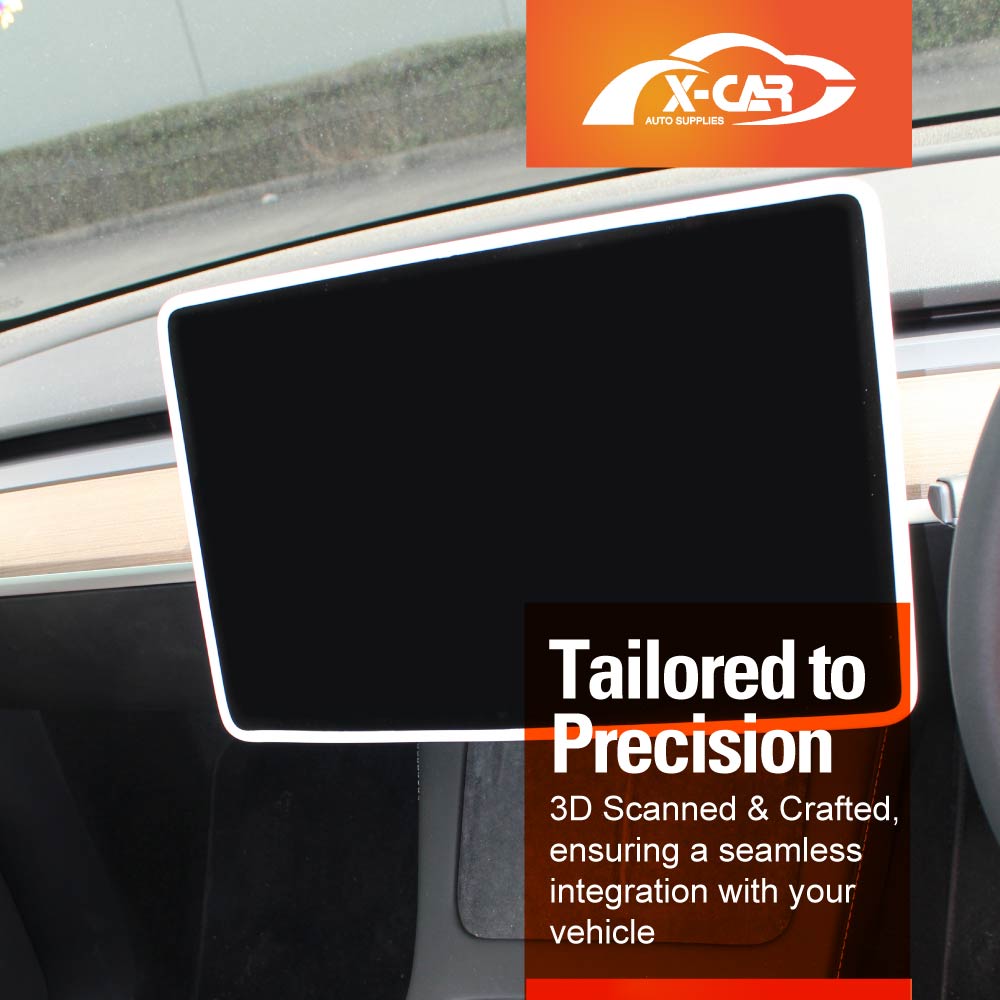 Screen Protector Frame for Tesla Model Y L 6-Seat 2026-Onwards Protection Silicone Cover Case Accessories White