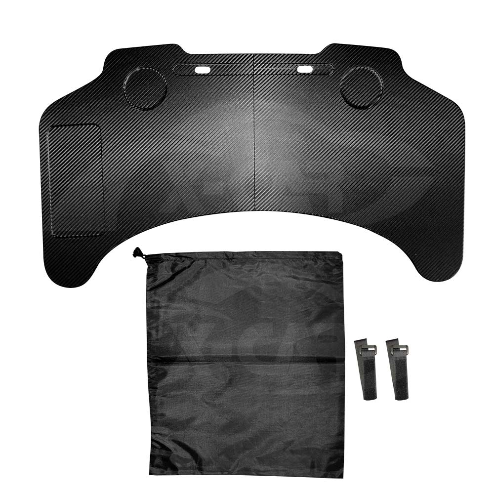 Foldable Table Tray for Tesla Model Y L 6-Seat 2026-Onwards Carbon Fibre Style Workstation Desk Interior Accessories