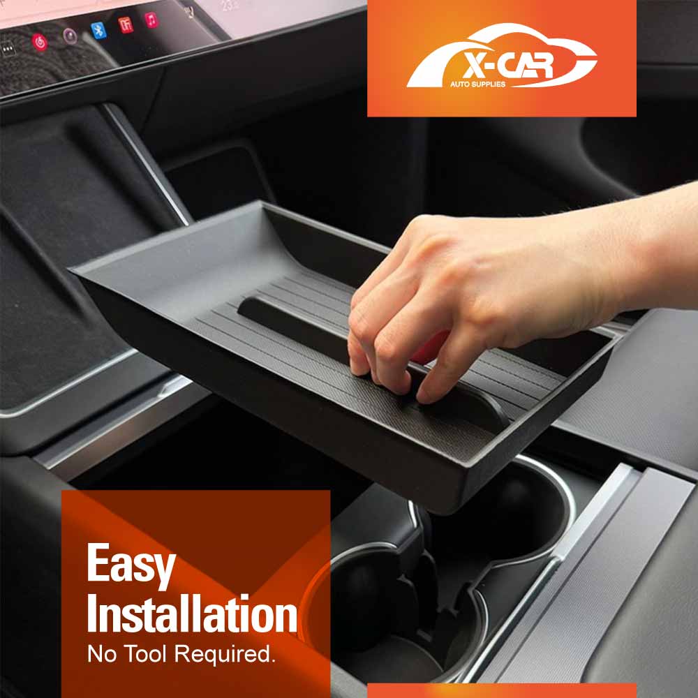 Centre Console Organizer Tray for Tesla Model Y L 6-Seat 2026-Onwards Storage Box Car Interior Accessories