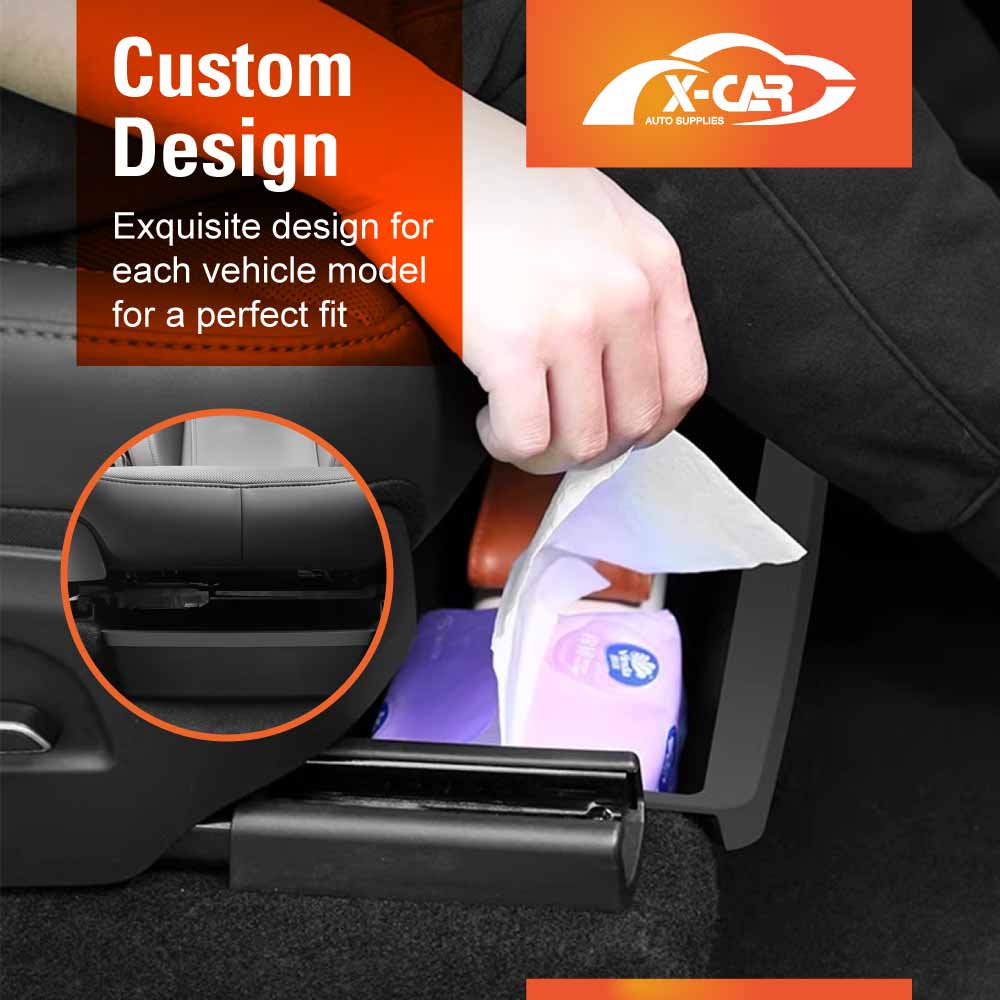 Car Under Seat Storage Box for Tesla Model Y L 6-Seat 2026-Onwards Front Seats Organizer Tray