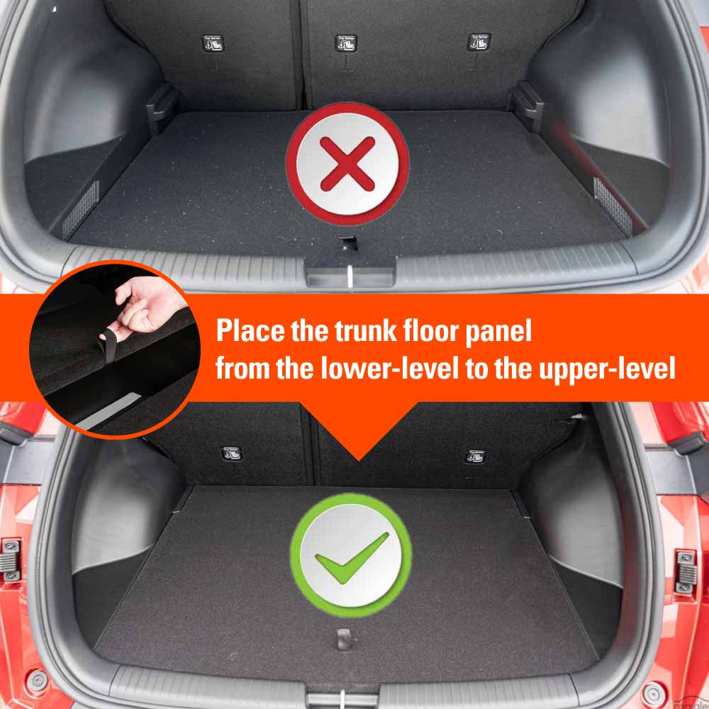 3D Floor Mats Boot Liner Set for GAC EMZOOM 2025-Onwards Upper Boot Level All Weather Heavy Duty Cargo Kick Back Seat Protector