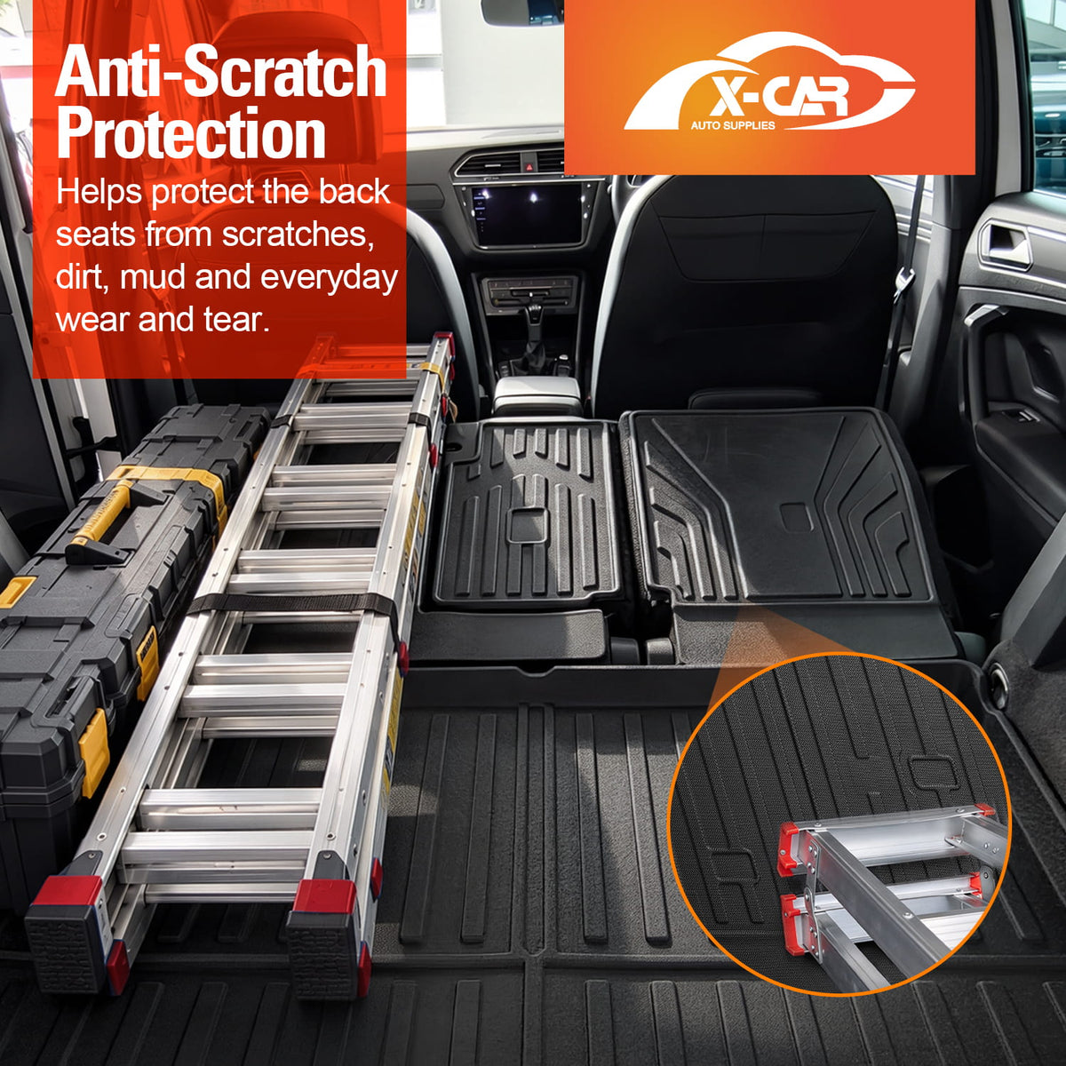 Floor Mats Boot Liner Set for Geely Starray EM-i 2025-Onwards Without Subwoofer All Weather Car Trunk Cargo Kick Back Seat Cover