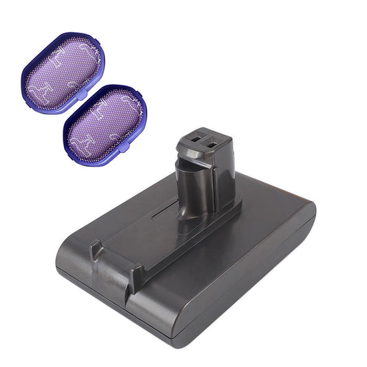 Replacement Battery and 2x Washable Pre Filter for Dyson DC31 DC34 DC35 DC44 DC45 DC30 17083-4010 917083-01 Animal Handheld Vacuum-Type A