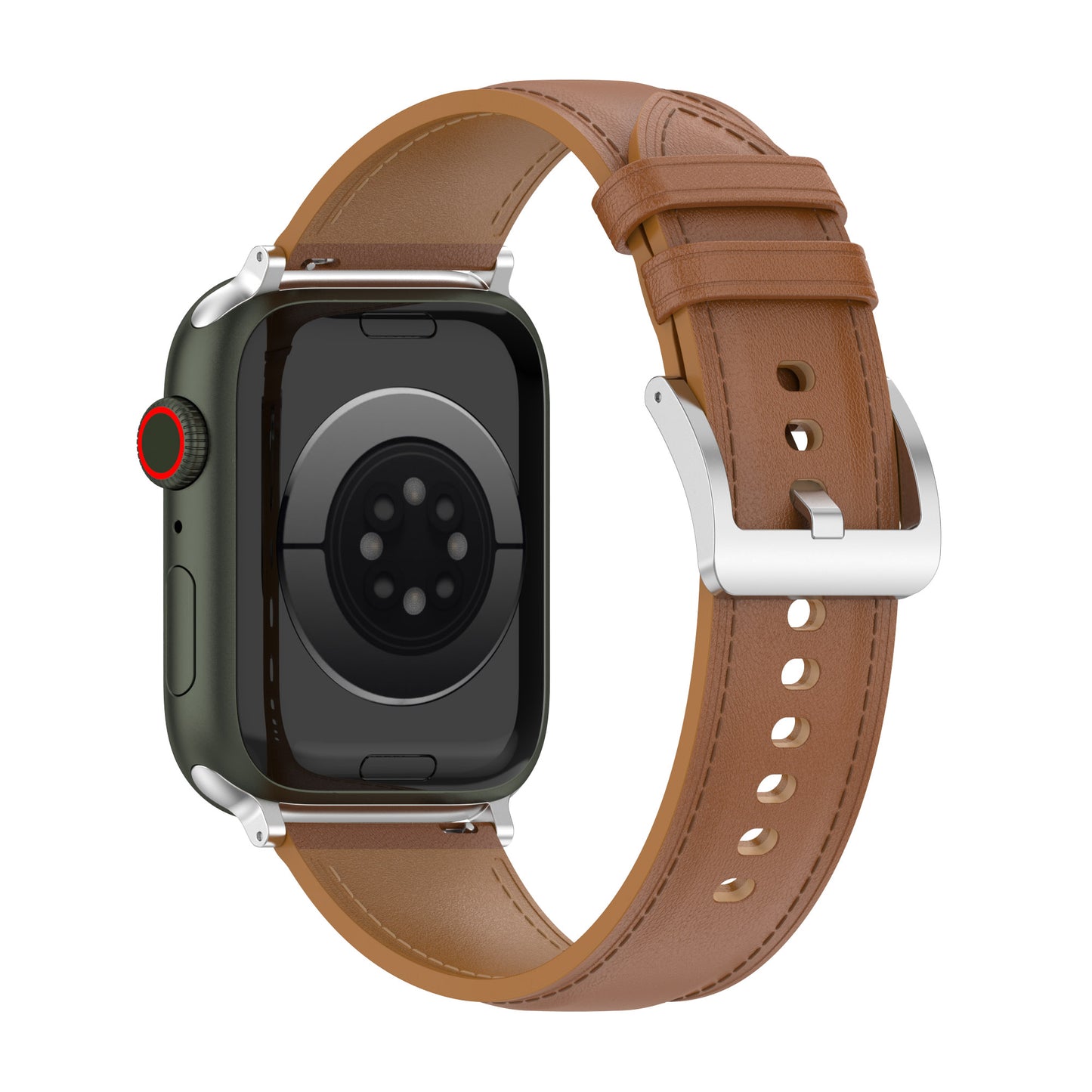 Leather Soft Band Replacement Strap For Apple Watch Series 7 6 5 4 3 2 1 SE Sport 42mm 44mm 45mm Brown