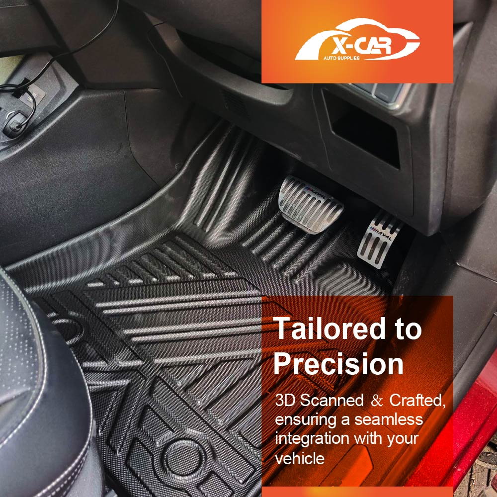 Floor Mats Boot Liner Set for GWM Haval H6/H6 GT 2021-Onwards All Weather Heavy Duty Cargo Kick Mats Back Seat Protector Cover