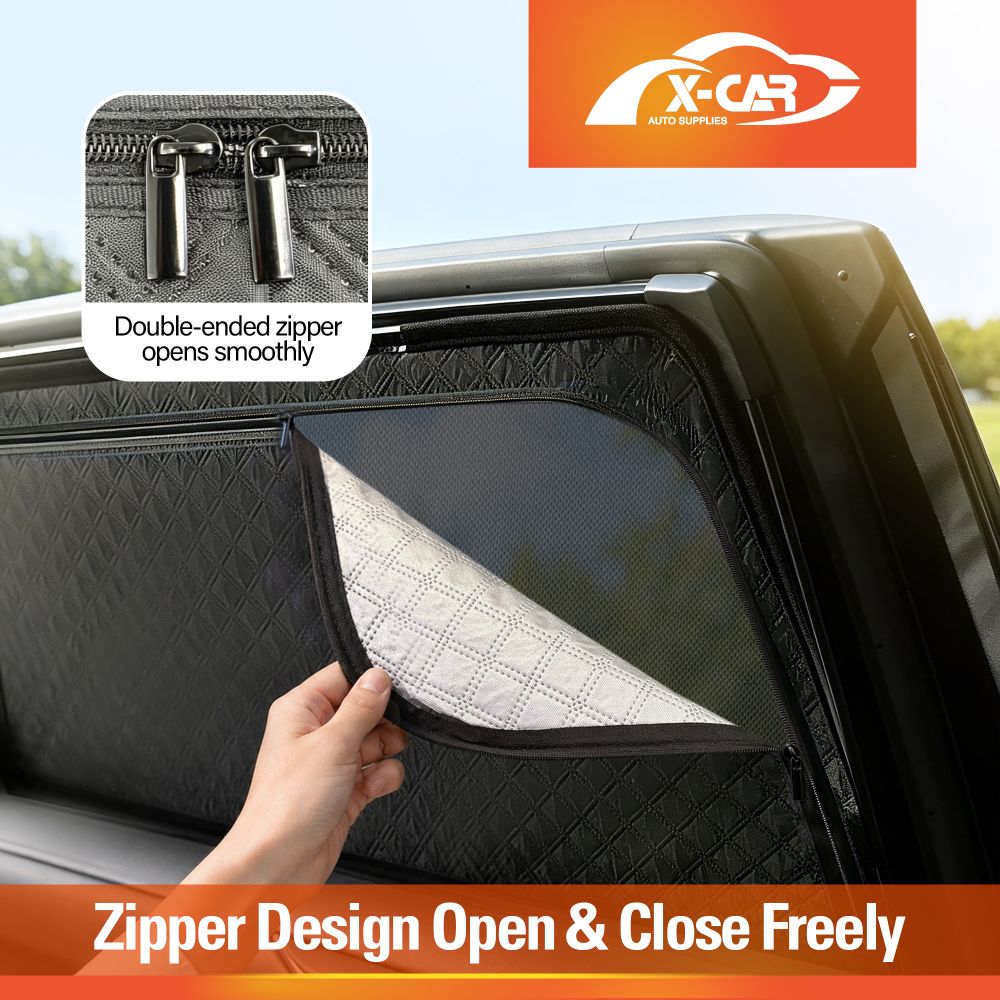 Rear Window Sun Shades for Toyota RAV4 6th Gen 2026-Onwards Zipper Dual Layer UV Protection Car Sunshade Blind Mesh