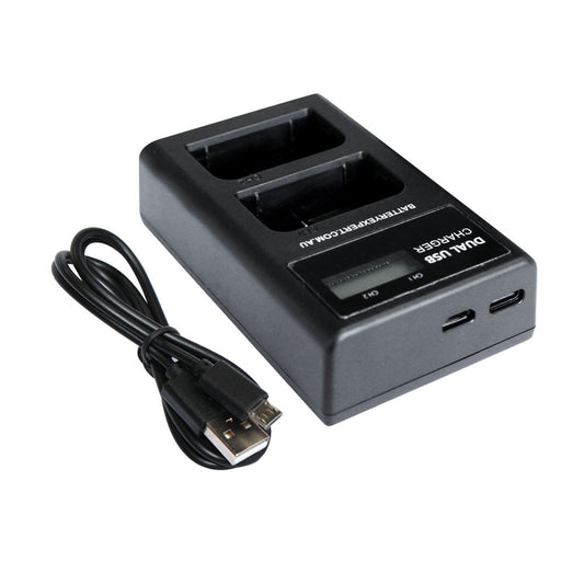 External USB Dual Battery Charger for Nikon Z50/Zfc/Z 50/Z fc EN-EL25 EN-EL25a Camera