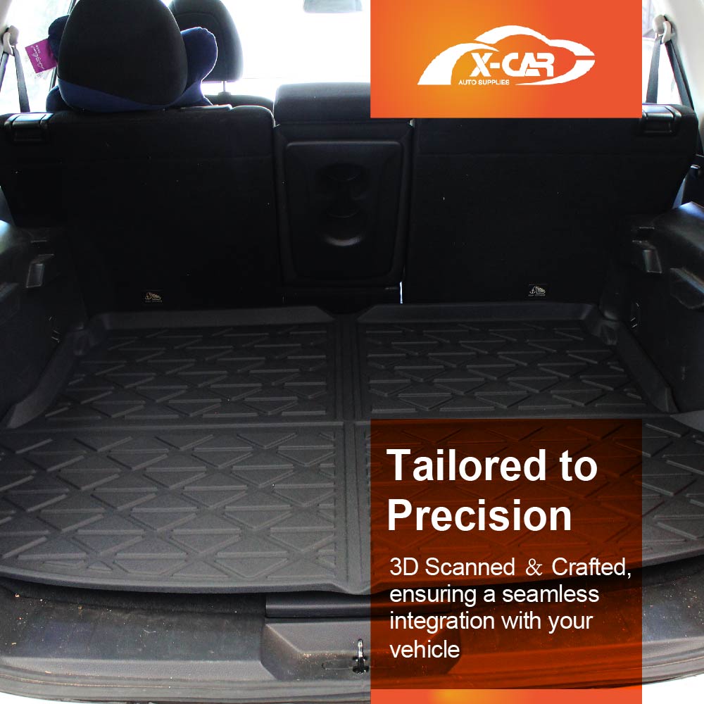 Boot Liner Kick Mats Set for Nissan X-trail Xtrail T32 2013-2022 All Weather Heavy Duty Cargo Car Trunk Back Seat Protector