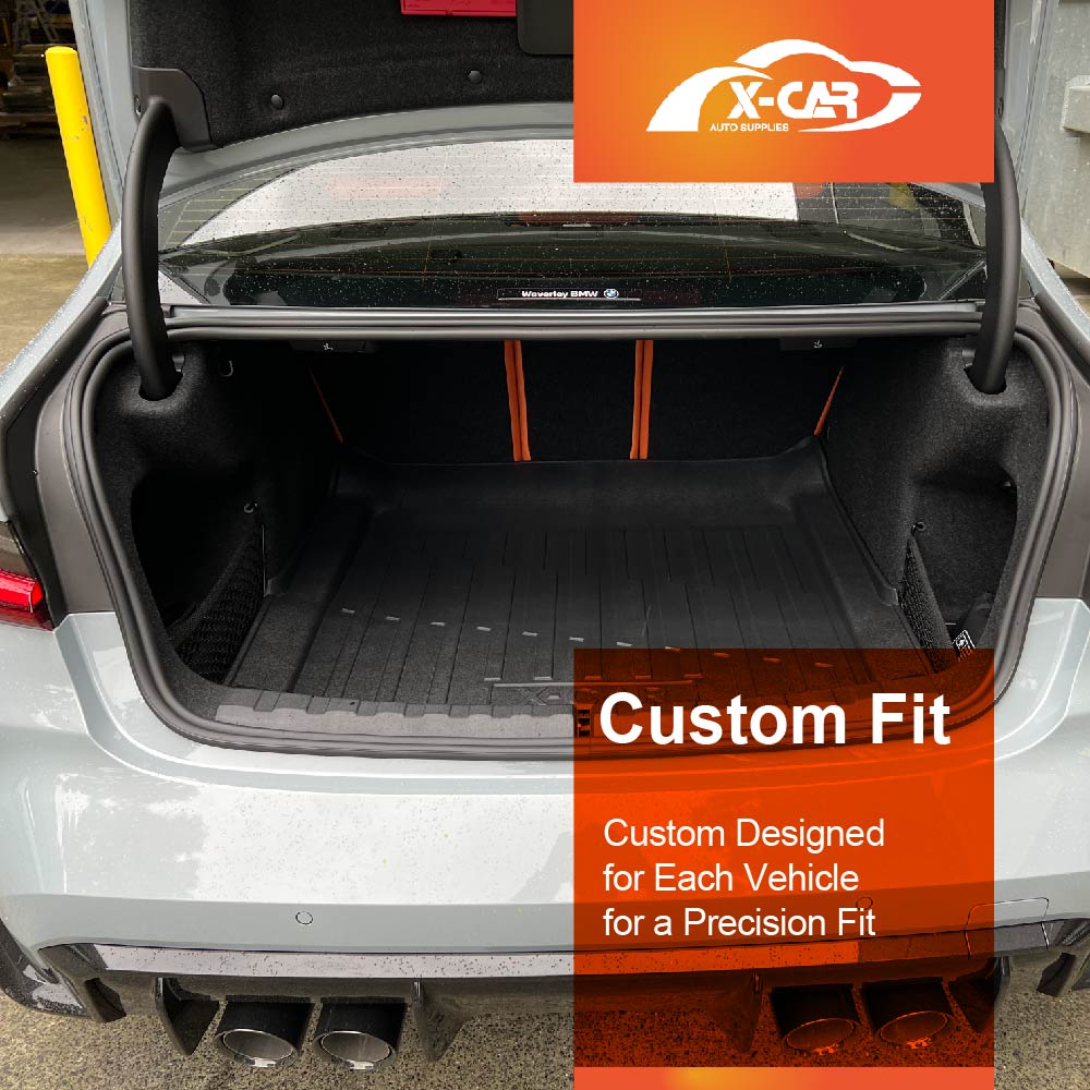3D Floor Mats Boot Liner Set for BMW 3 Series & M3 Sedan 2019-Onwards All Weather Heavy Duty Cargo Car Trunk Luggage Tray
