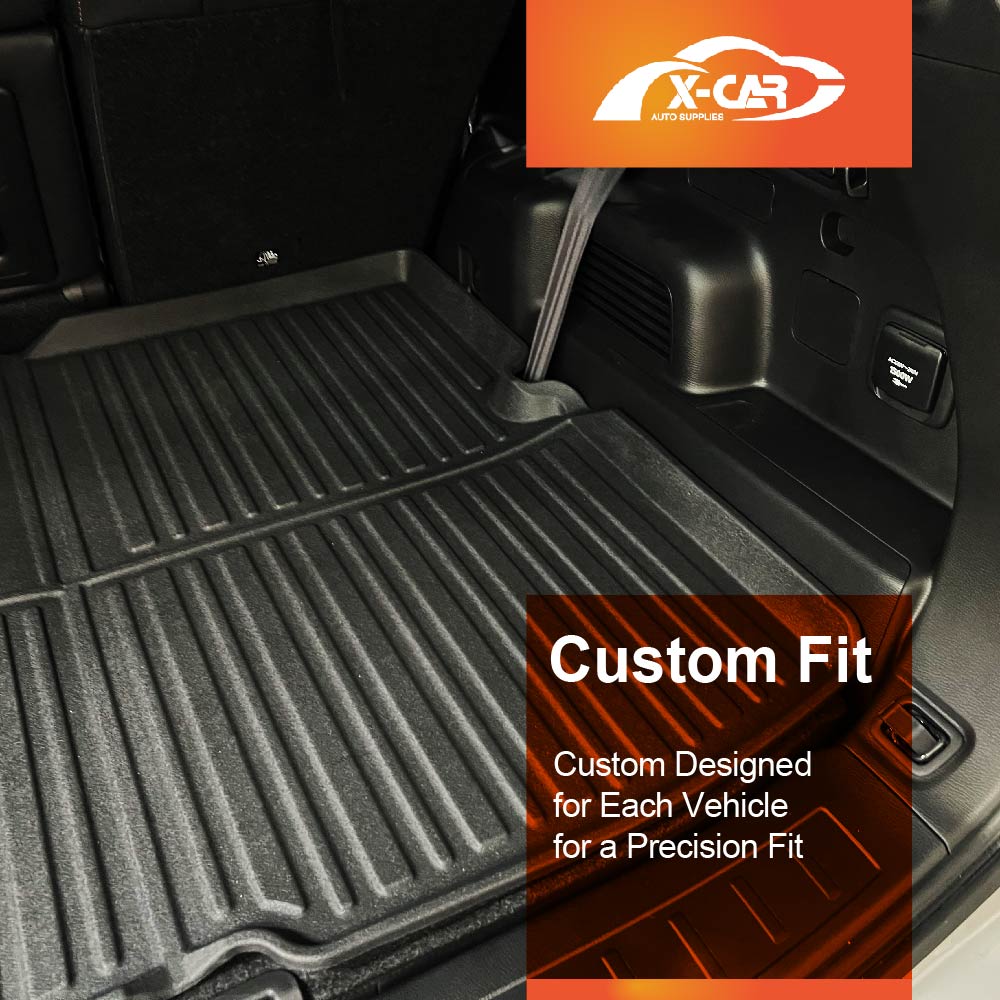 3D Floor Mats Boot Liner for Mitsubishi Outlander ZM Series PHEV 7 Seater 2021-2025 All Weather Heavy Duty Cargo Car Trunk Luggage Tray