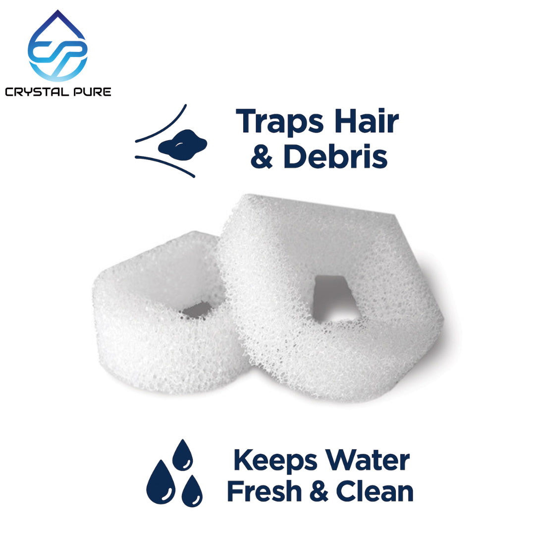 Replacement Foam Filters for PetSafe Drinkwell Stainless Steel 360,Ceramic,Lotus,Avalon,Pagoda, Sedona,PAC19-14089 Pet Water Fountain
