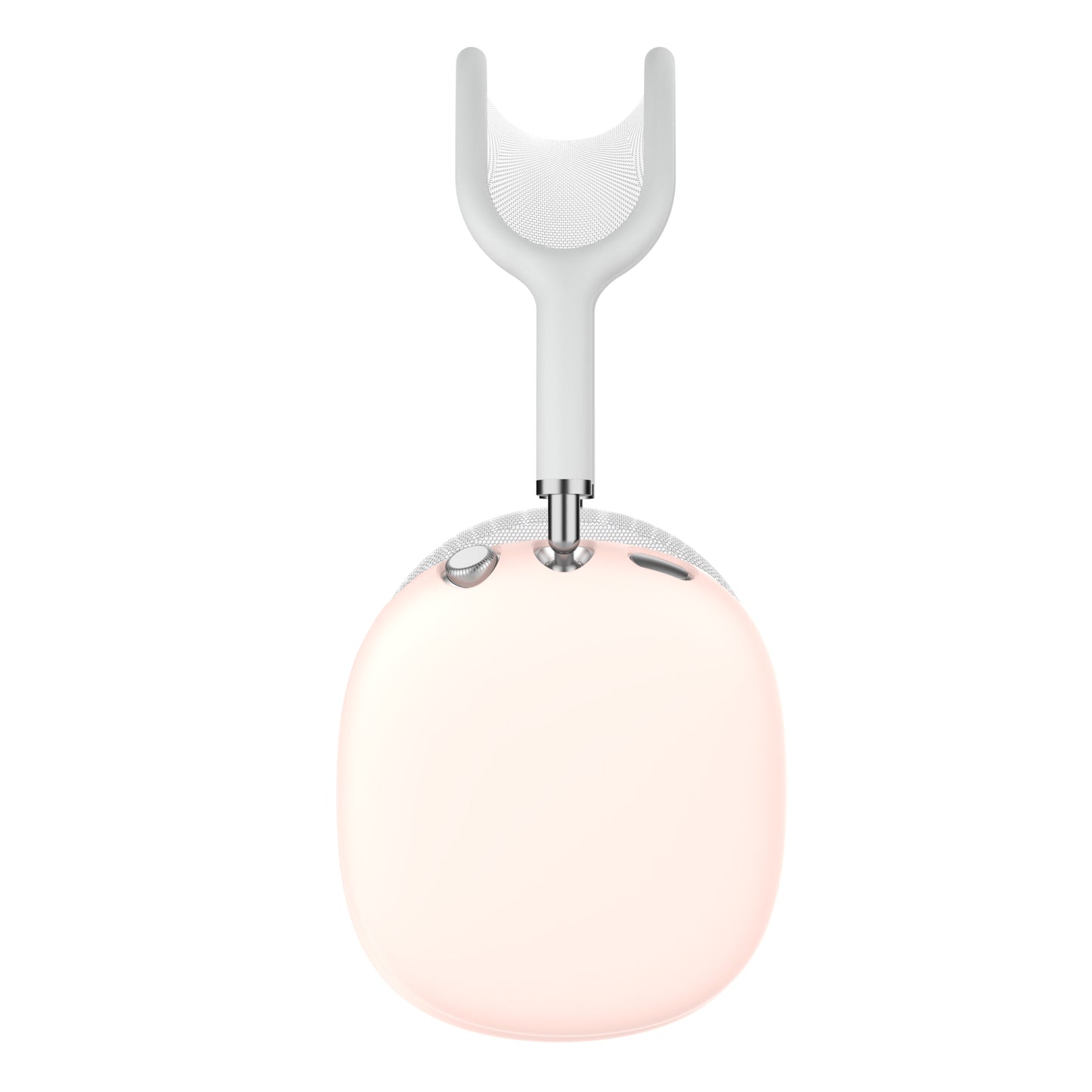 Pink Silicone Case Compatible with Apple AirPods Max Headphone Shockproof Protector Anti-slip Shatter-Resistant Protective Frame Full Cover