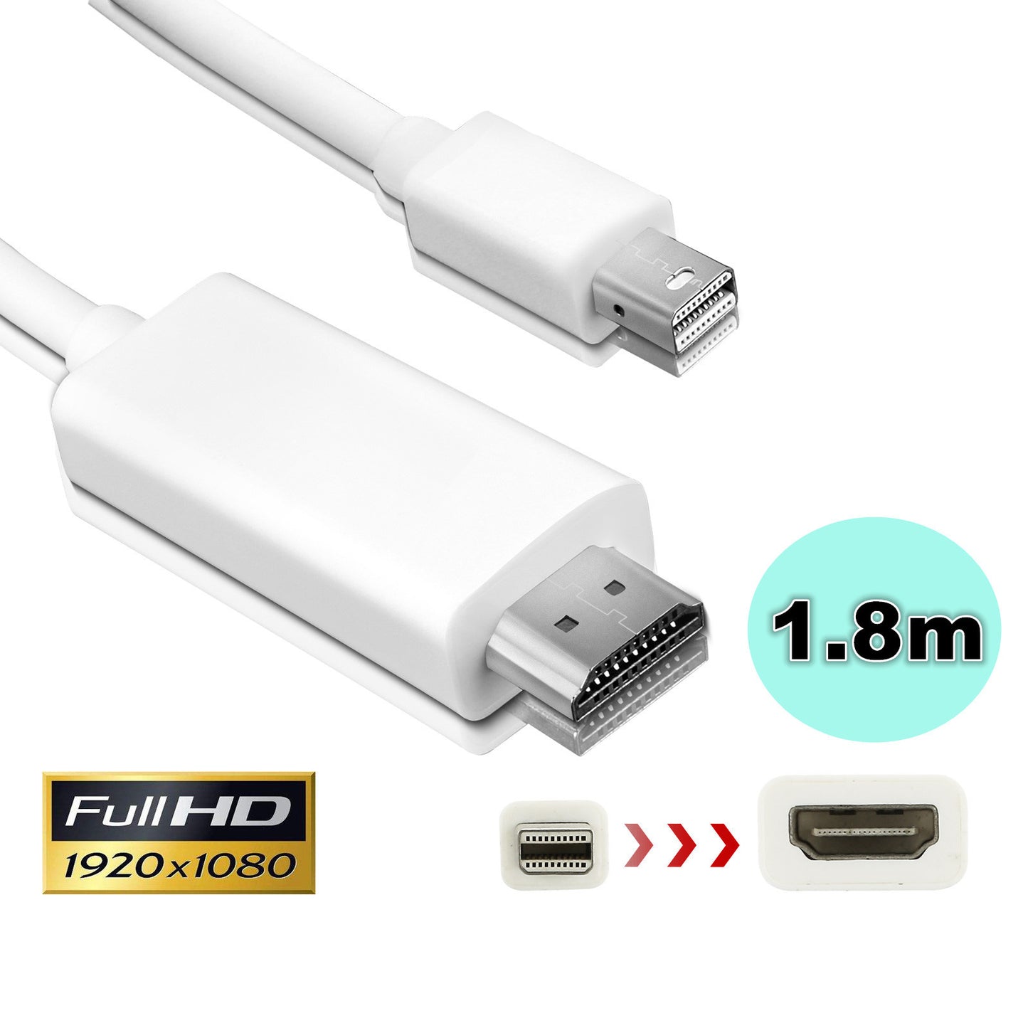 Mini DisplayPort DP to HDMI Cable Display Port For Microsoft Surface Pro/Macbook Pro/Macbook Air