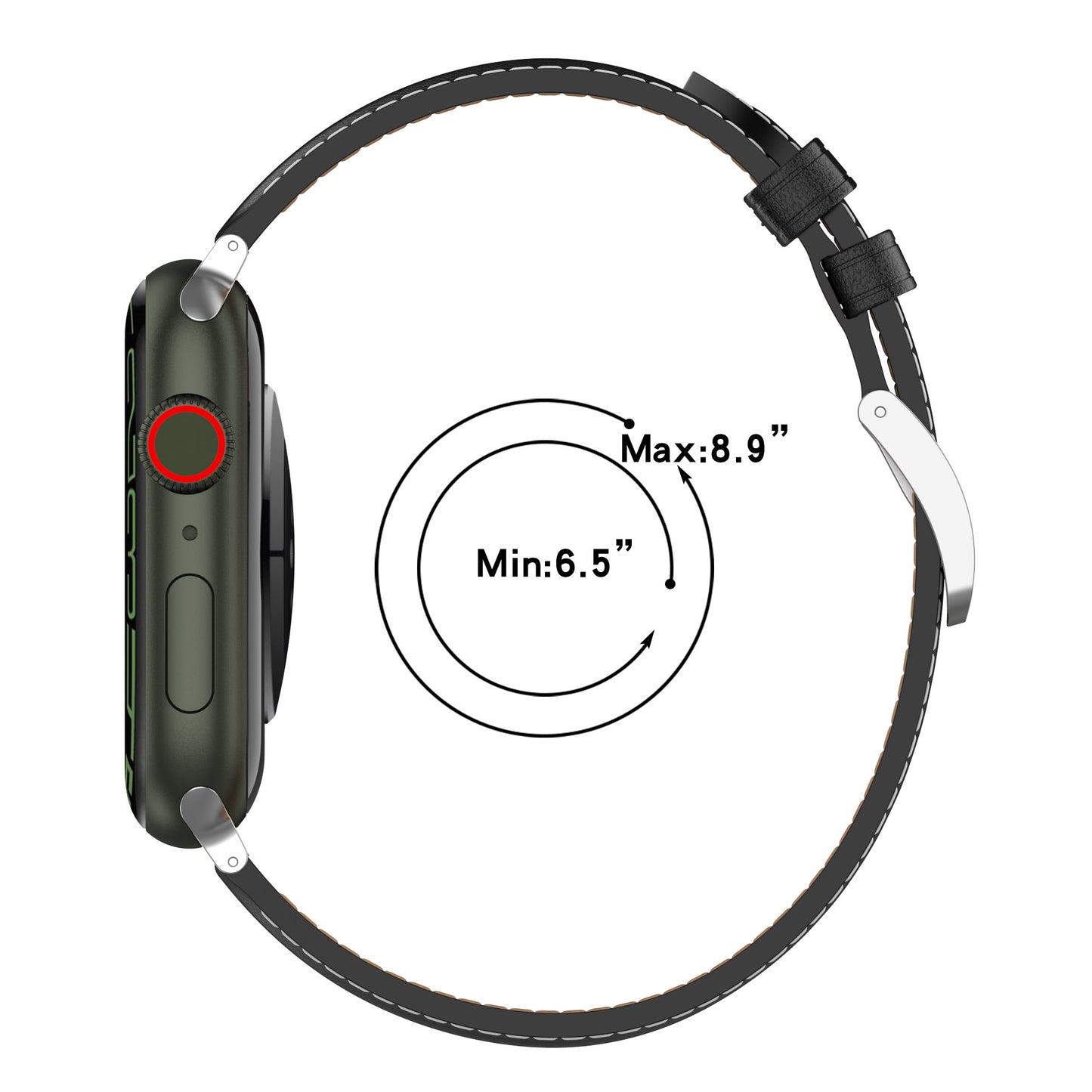 Leather Soft Band Replacement Strap For Apple Watch Series 7 6 5 4 3 2 1 SE Sport 42mm 44mm 45mm Brown