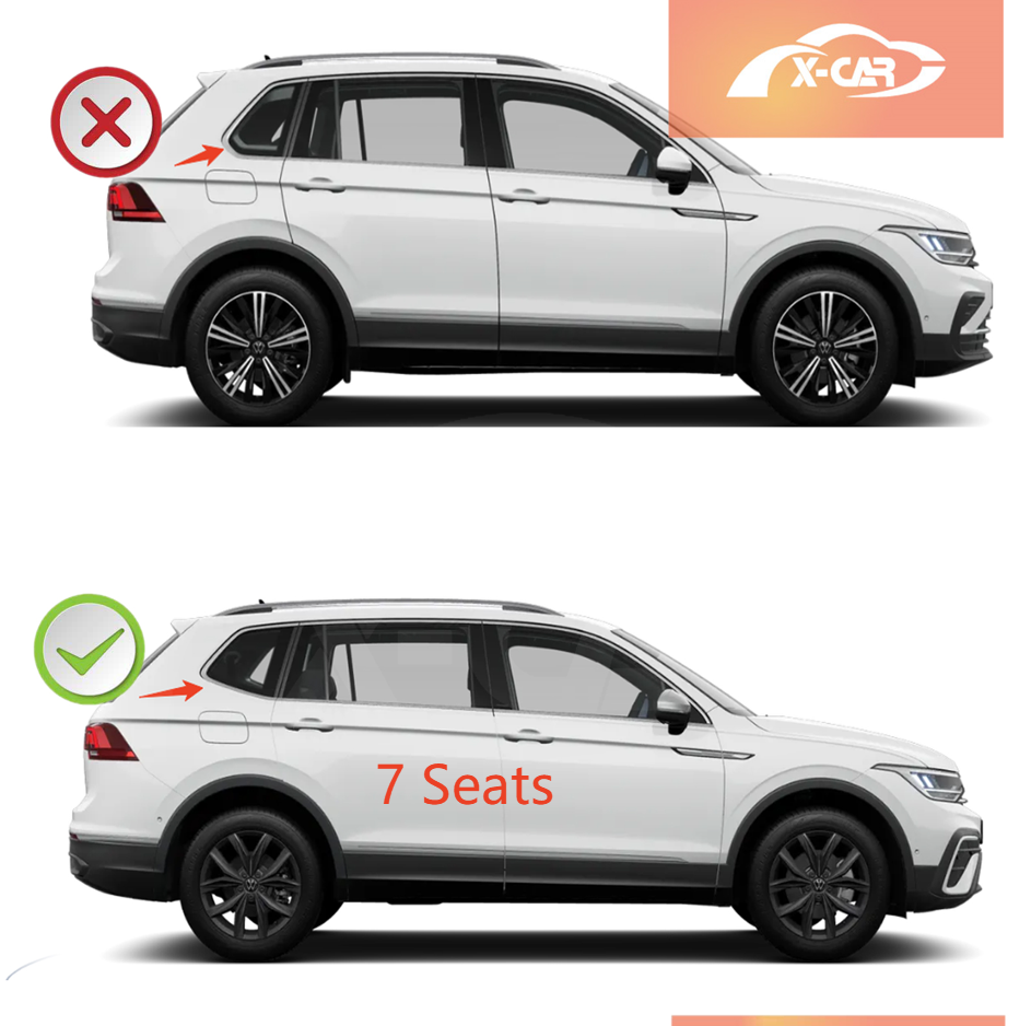 Boot Liner for Volkswagen VW Tiguan Allspace 7-Seater 2018-2024 Heavy Duty Cargo Trunk Mat Luggage Tray