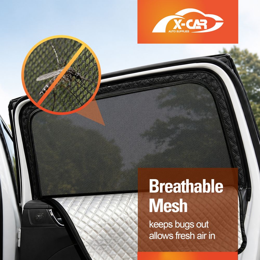 Rear Window Sun Shades for Toyota RAV4 6th Gen 2026-Onwards Zipper Dual Layer UV Protection Car Sunshade Blind Mesh