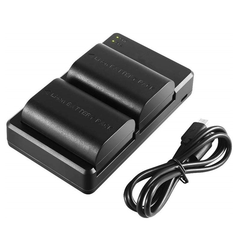 2x Replacement Battery + USB Dual Charger for Canon LP-E6,LP-E6N,5D Mark II III IV EOS R 5Ds 6D 7D 60D 70D 80D DSLR Camera