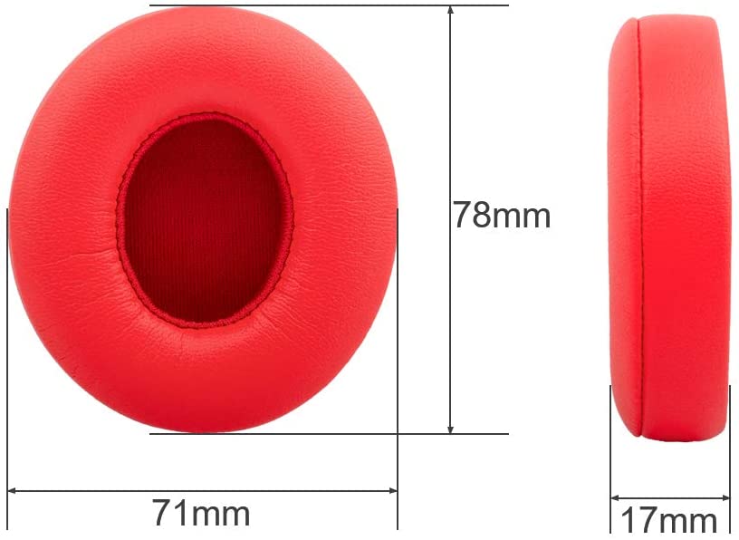 Red Replacement Cushions Ear Pads for Beats Dr Dre Solo 2.0 3.0 Wired Headphone